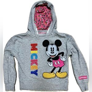 Disney Gray Hoodie with Colorful Mickey Design